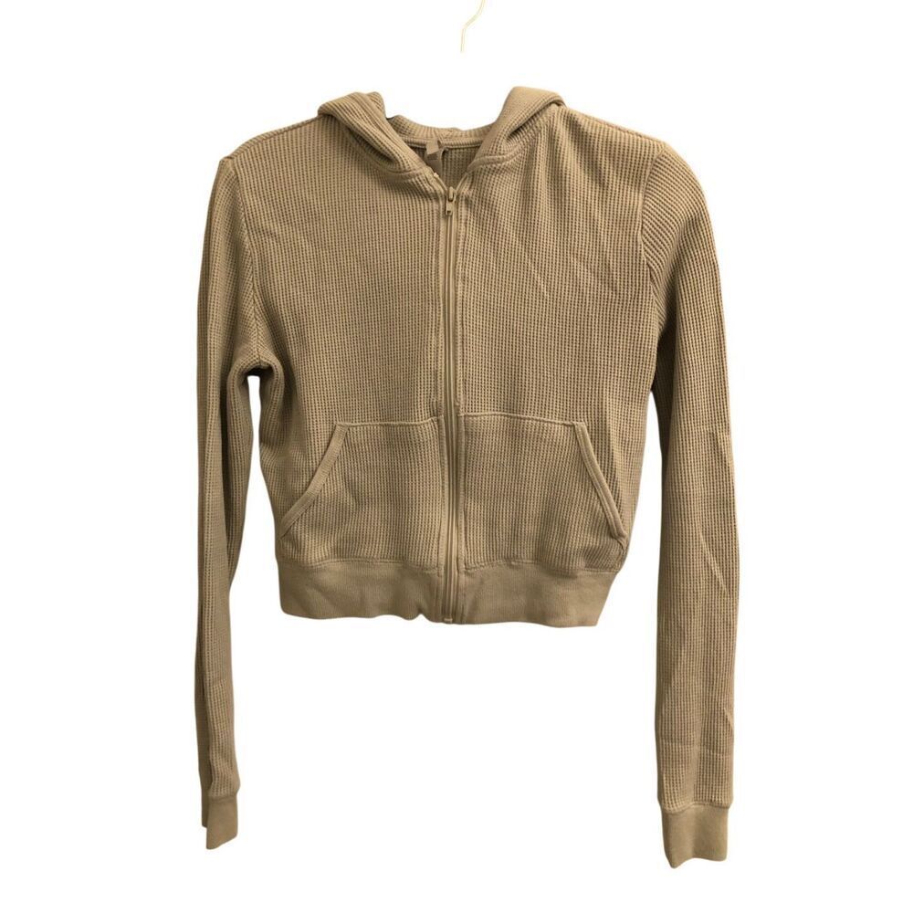SKIMS Waffle Knit Hoodie Jacket and Jogger Set sz M in Mineral - Picture 4 of 14